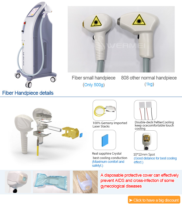 3 wavelength 808nm 755nm 1064nm fiber diode laser painless hair removal beauty laser machine price
