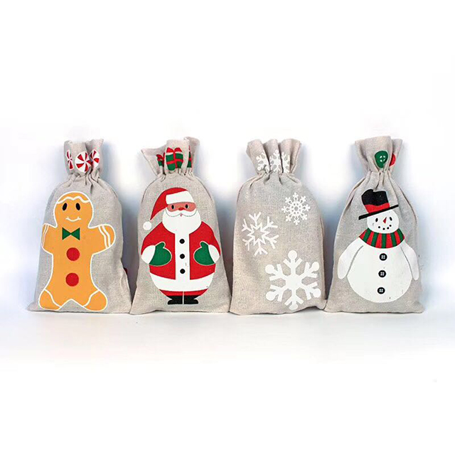 15*17cm Reusable Canvas Drawstring Bags Pocket For Gift Jewelry