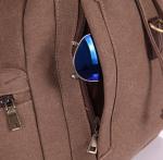 Female thick washed canvas backpack large-capacity leisure travel bag man bag