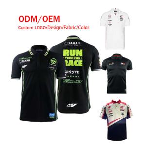 Quality Wicking Breathable Custom Design Pit Crew Team Motorcycle Polo Shirt wholesale