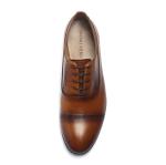 Fashionable Tan Lace Up Mens Leather Dress Shoes