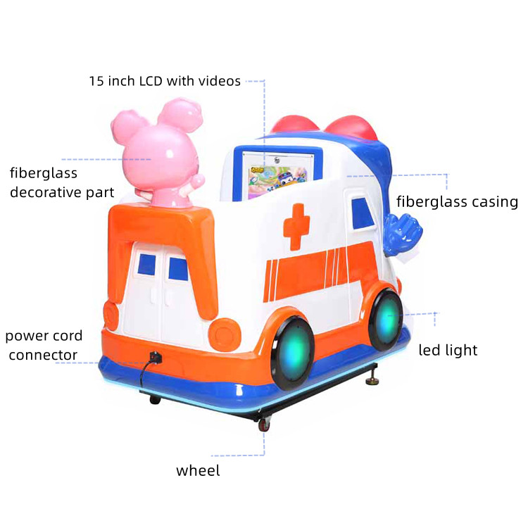 Cartoon Electric Car Kiddie Ride For Entertainment Center Arcade Game