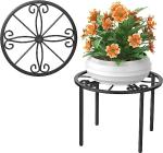 Modern Design Black Iron Plant Stand for Indoor Outdoor Plants 5mm Thickness