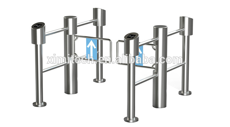 TCP/IP RFID Card Access Control Swing Turnstile Automatic Flap Turnstile Barrier 