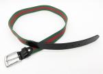 Genuine Leather Ending Mix Color Fabric Stretch Elastic Cotton Men Waist Belt