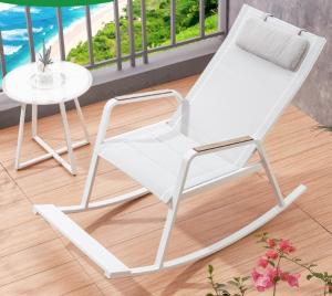 Quality Aluminum Outdoor Rocking Chair Mould Proof For Patio Terrece Beach wholesale
