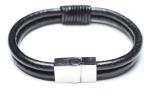 Leather Bracelet, Stainless Steel Clasp