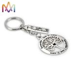 Polished SS304 Tree Of Life Keychain OEM For Mom