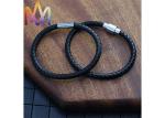 6mm Thickness Leather Engraved Magnetic Buckle Bracelet