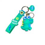 Cute Cartoon Keychain Pendant Silicone Stationery Novelty Dinosaur Charm Keyring
