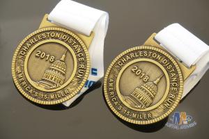 Quality Distance Run Custom Made Kids Metal Marathon Medals , Despoke Gold Medallions wholesale
