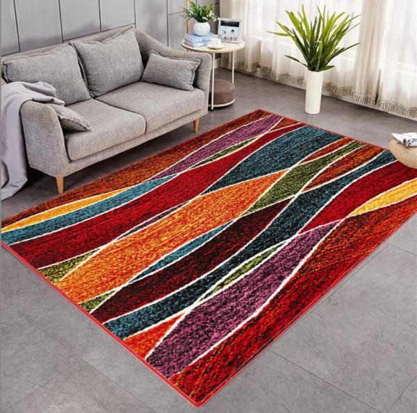 Irregular Geometric Pattern and Watered Living Room, Bedroom Living Room Floor