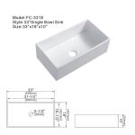 Villa Apartment Apron Front Farmhouse Sink 33 Inch Kitchen Sink