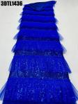 Fashion week 3D flowers lace with sequins african lace fabric embroidery fabric