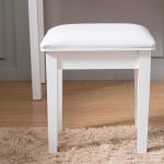 MDF Straight Solid Wood Stool Height 40cm With PU Leather