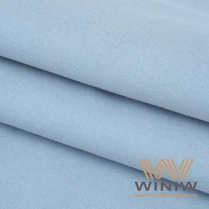 Quality Gentle Texture Suede Light Blue Faux Microfiber Leather For Shoe Lining wholesale