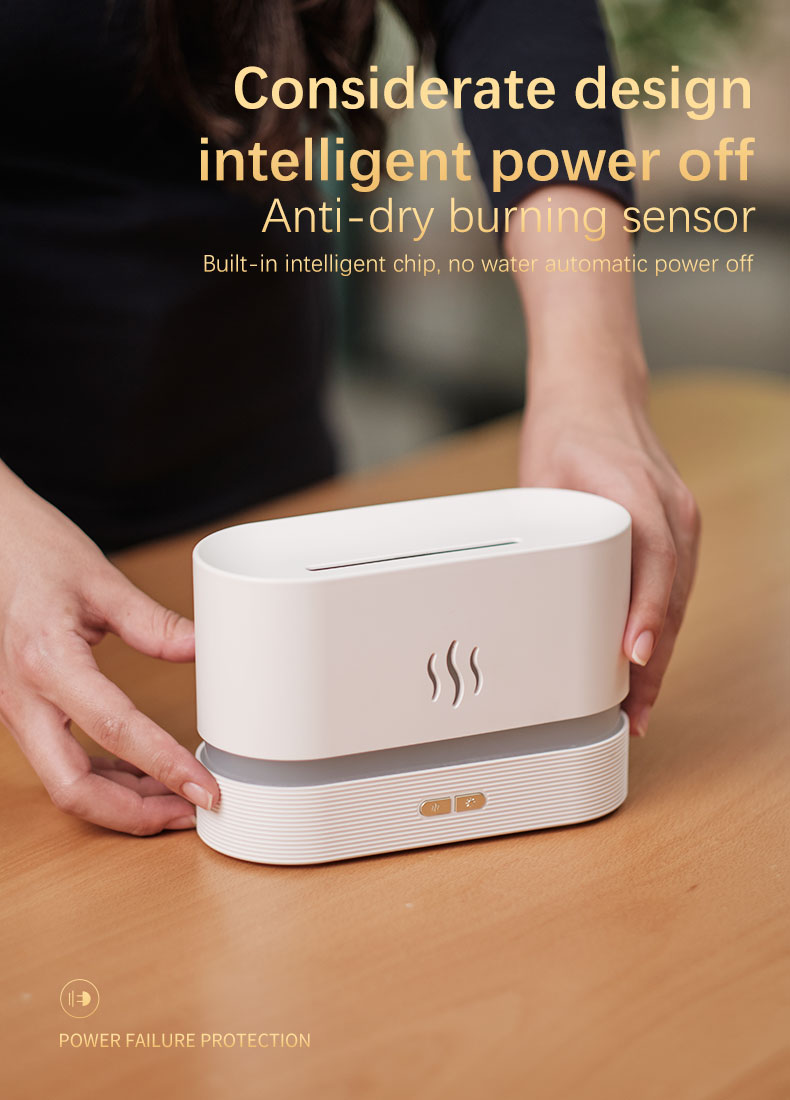 Homefish 2022 Newest Fire Diffuser Ultrasonic 180ml Oil Diffus Essenti Oil Aroma Diffuser Humidifier Flam