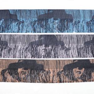 Quality KJ20007 Dresses Hat 11cm Printed Tassel Fringe Trim wholesale