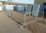 Hot Dip Galvanized Temporary Pedestrian Barriers 1050mm Length