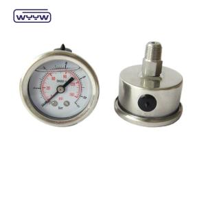 Quality Stainless Steel Bourton Tube Liquid Filled Pressure Gauge Heavy Duty 63mm 100mm 150mm wholesale