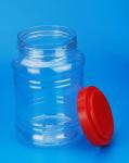 Food Grade Round Plastic Food Containers Large Capacity PET Material