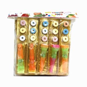 Quality Flashlight Novelty Candy Toys Fruity Sweet With Light Prssed Whistle wholesale