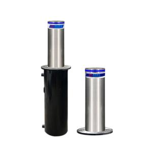 Quality Commercial Automatic Bollards Electric Retractable Bollard with LED Light Anti-Terrorism Crash-Rated Barrier wholesale