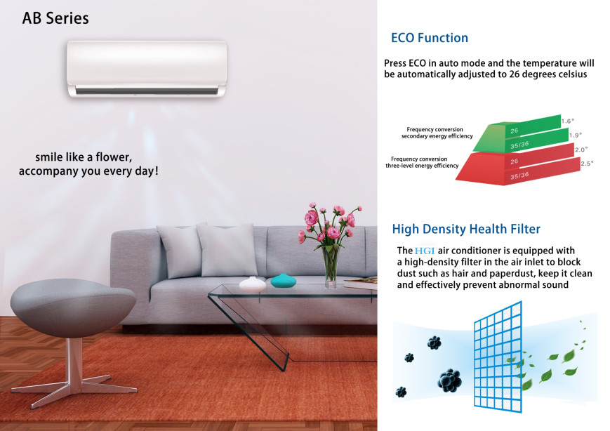 Inverter Split Wall Hanging Air Conditioner ECO Function