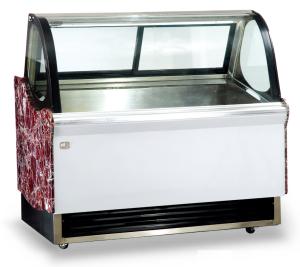 Quality Low Noise Fan Forced Ventilation Gelato Showcase, Energy Saving Commercial Chest Freezer with 2000mm Length wholesale