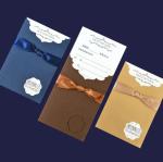 4 CMYK Color Personalised Printed Cards Bronzing Business Invitation Card