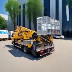 Wheelbase 3360mm Foton Truck Mounted Aerial Platform 95km/H Overhead Working