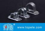 Galvanized Steel Spacer Bar Saddle With Base / 20mm Diameter Conduit Clamp