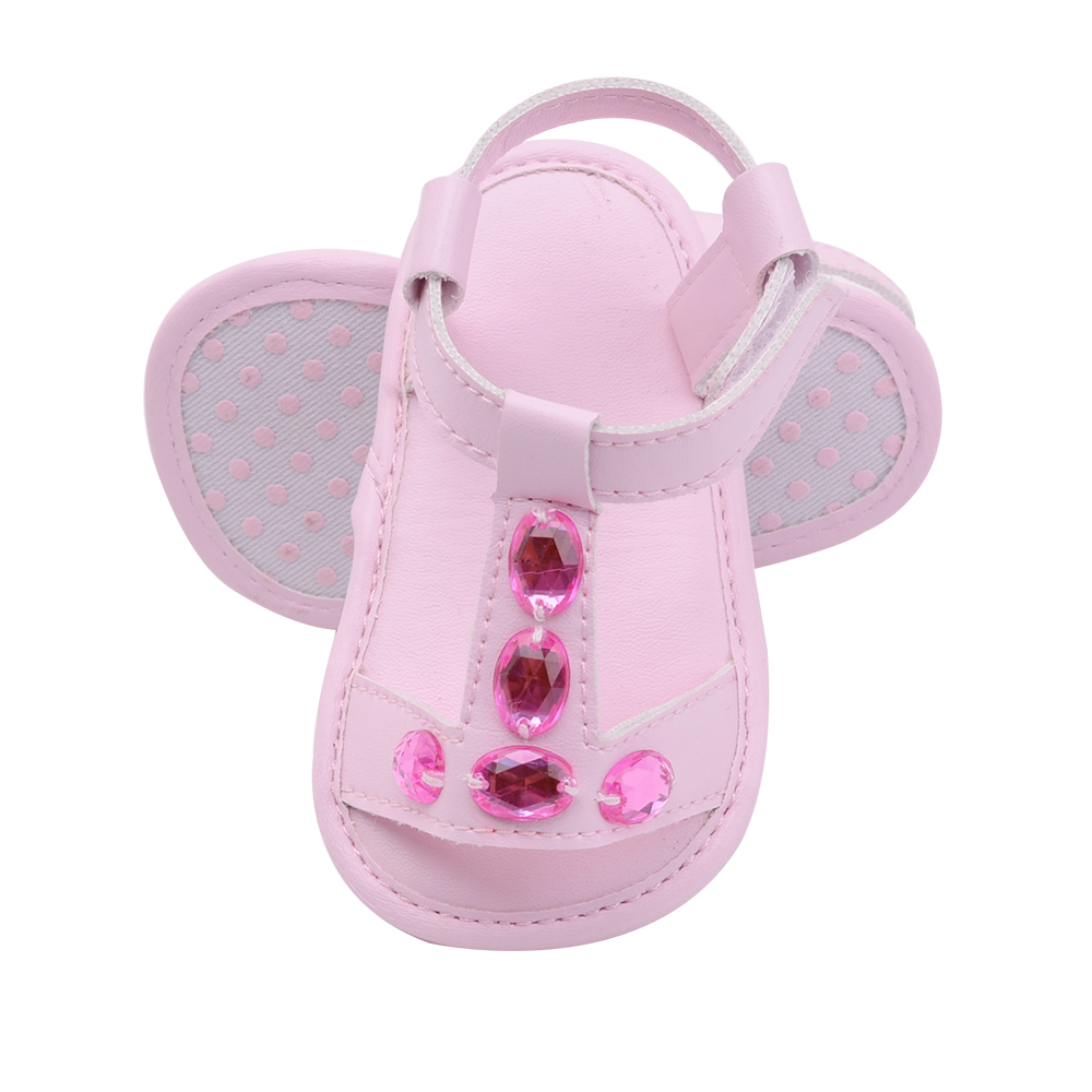 Wholesale PU Leather upper Anti-slip sandals 0-2 years girl Princess toddler girl sandals