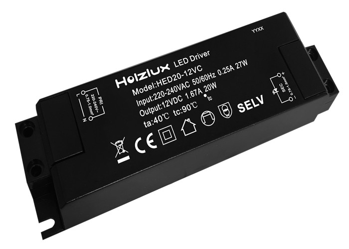 Cabinet Lighting Constant Voltage LED Driver 12V 20W CE Approval
