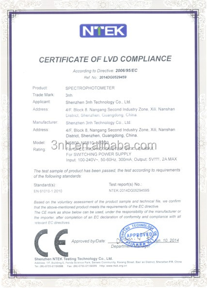 3NH YH1000 Light Transmittance Meter Haze Meter ASTM D1003 Standard