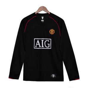 Quality Manchester United 2007 Retro Long Sleeve Away Football Jersey Treble Collector's Edition Replica wholesale