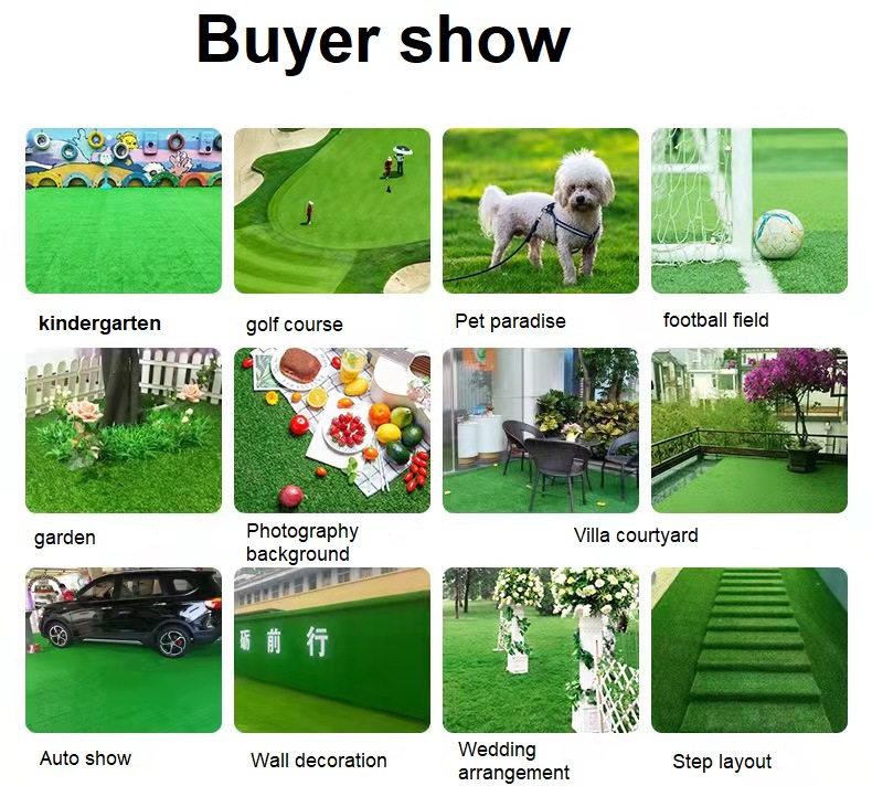 Wholesale Outdoor Natural Green Artificial Grass Turf Rug 2*25m Customizable For Garden Carpet