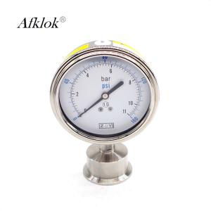 Quality H48mm 24UNF2B Stainless Steel Diaphragm Gauge CE Dia 63mm wholesale