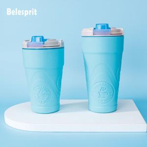 Quality 360ml 460ml 560ml Portable Silicone Water Bottle Double Wall wholesale