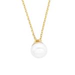 Freshwater Pearl Pendant Necklace in 925 Sterling Silver For Women