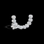 0.16 Carats Lab Created Diamond Hoop Earrings VVS Clarity HPHT Round Cut