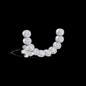 Quality 0.16 Carats Lab Created Diamond Hoop Earrings VVS Clarity HPHT Round Cut wholesale