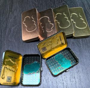 Quality Weed Small Rectangular Metal Box Weed Packaging Customer Printing wholesale