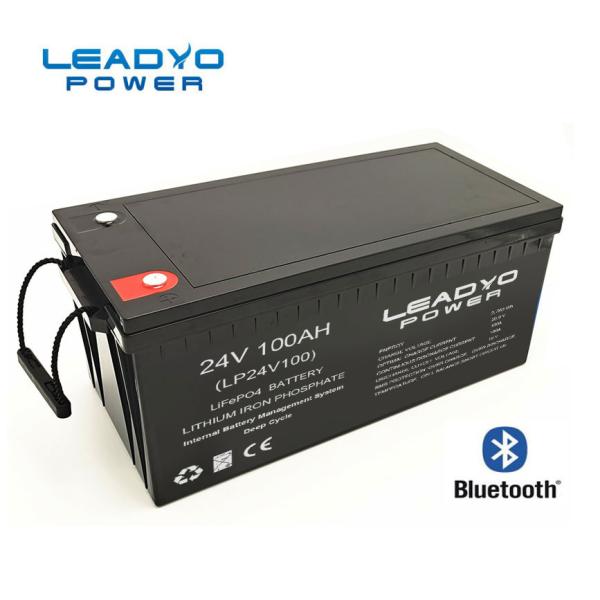 Smart Lithium ion Marine Battery 24v 100Ah Deep Cycle Lifepo4 Batteries for Boat
