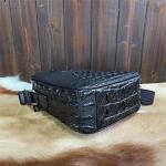 Authentic Crocodile Skin Men's Small Mini Shoulder Bag Flap Purse Genuine