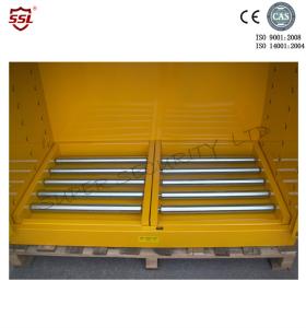 Quality Steel Yellow Big Flammable liquid Storage Cabinet With High Gloss Surface Double Door wholesale