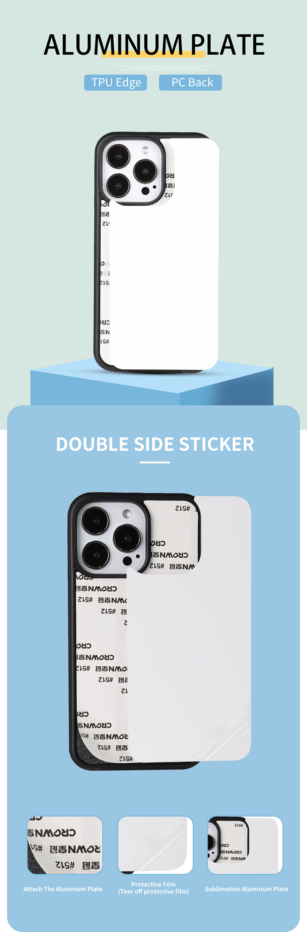 Tpu Pc 2d Sublimation Mobile Phone Cases Blank Cover For IPhone Samsung