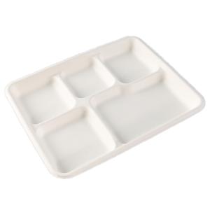 Quality Bagasse Sugar Cane Fiber Compostable Paper Plate With Dividers wholesale