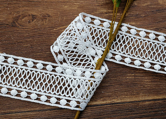 Flat Polyester Milk Silk Lace Trim French Venice Guipure For Garment Accessories