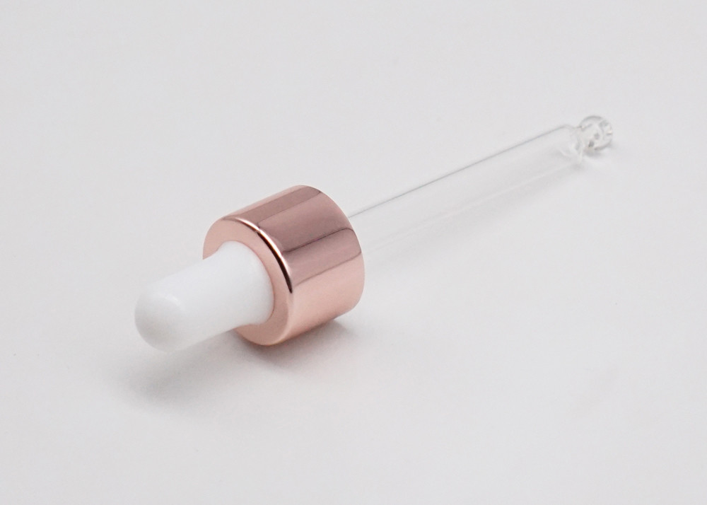 Aluminum 18/410 Glass Eye Dropper Pipette Silicone Teat